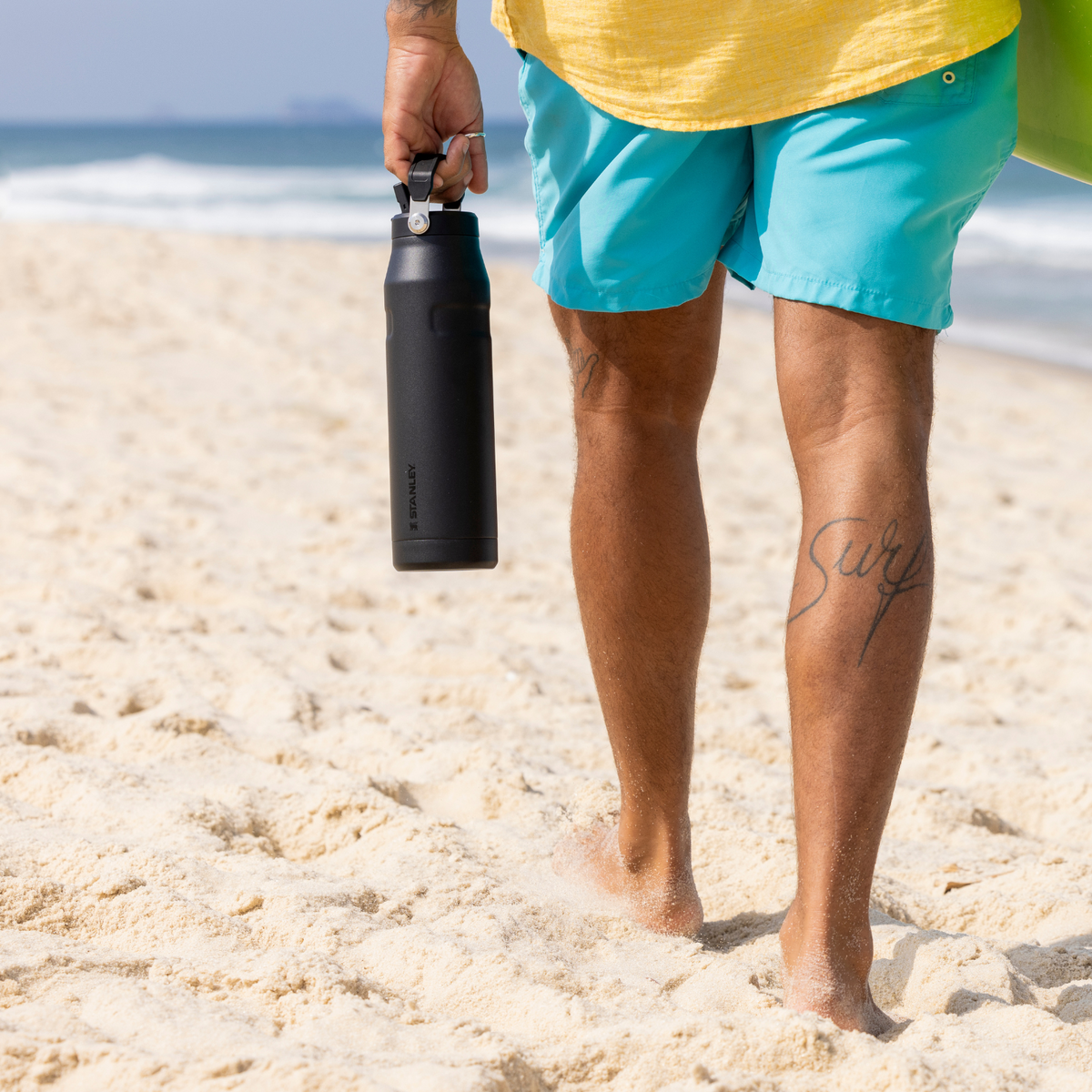 Garrafa Térmica Aerolight Flip Straw Heat Wave Black | 1.1L