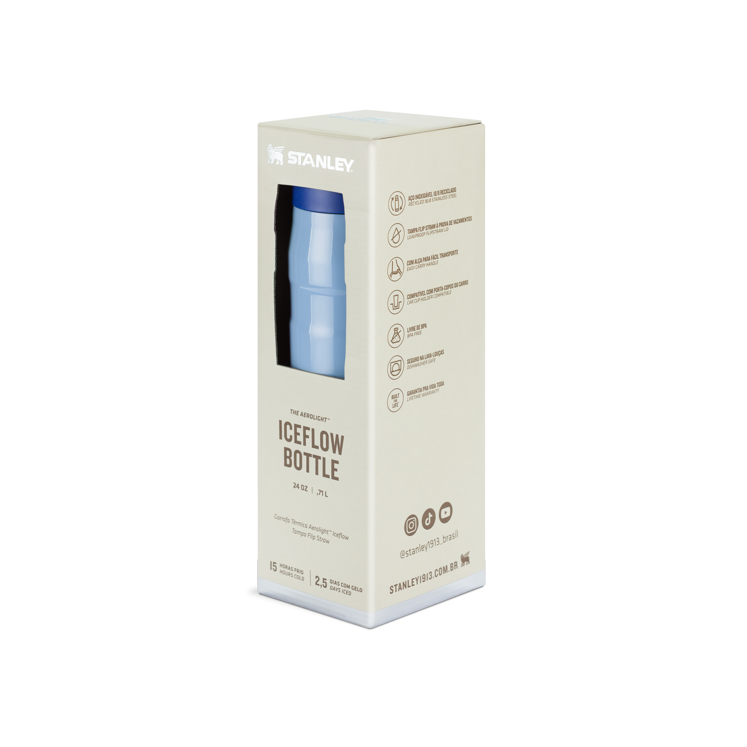 Garrafa Térmica Aerolight Flip Straw Cornflower Gloss | 710ml