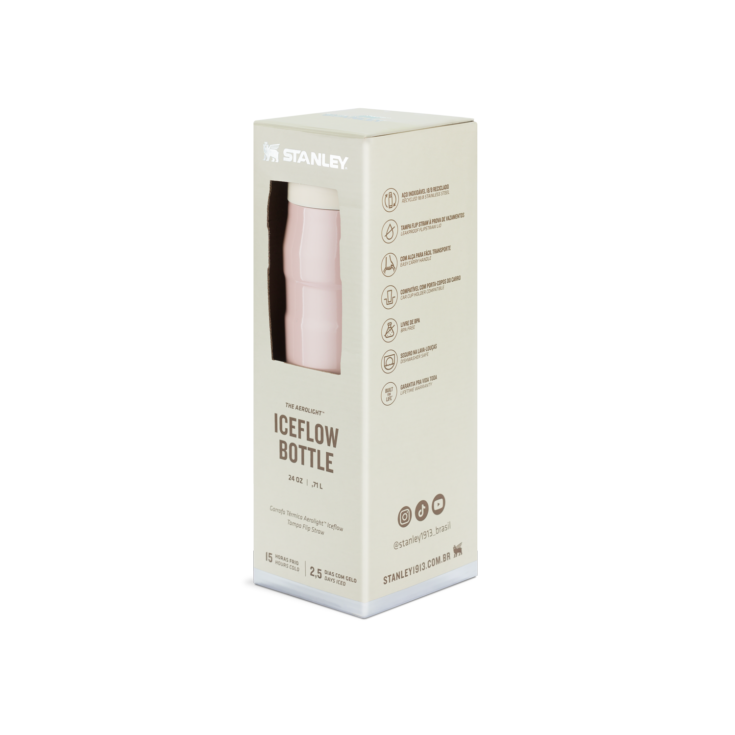 Garrafa Térmica Aerolight Flip Straw Peach Whip Gloss | 710ml