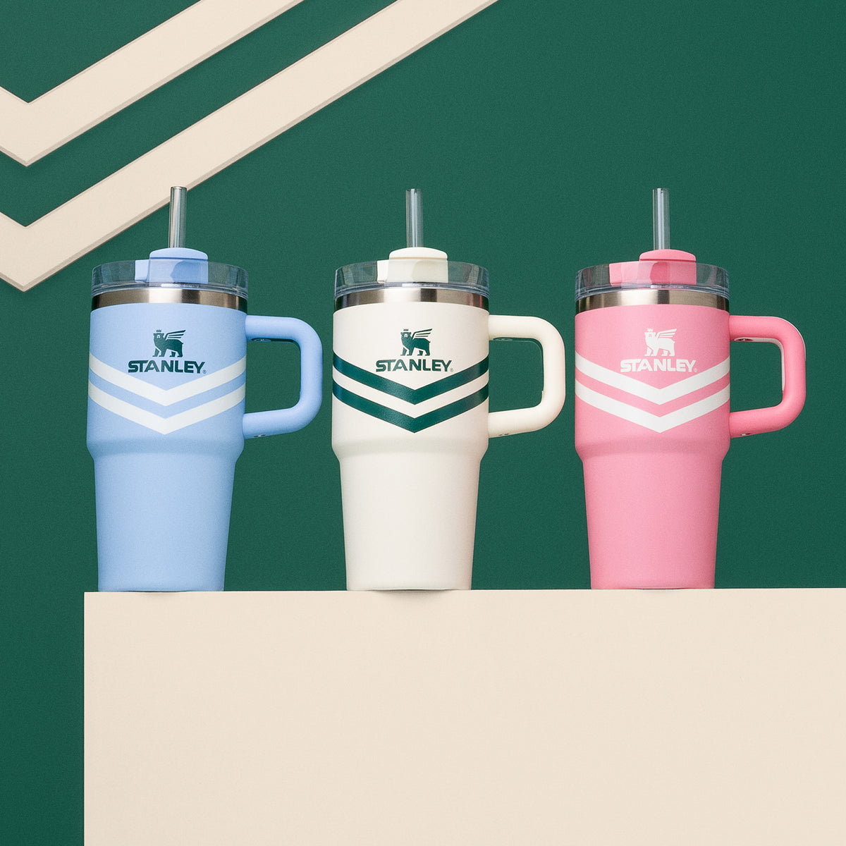 Copo Quencher Com Alça Cornflower Chevron Stanley | 591ml