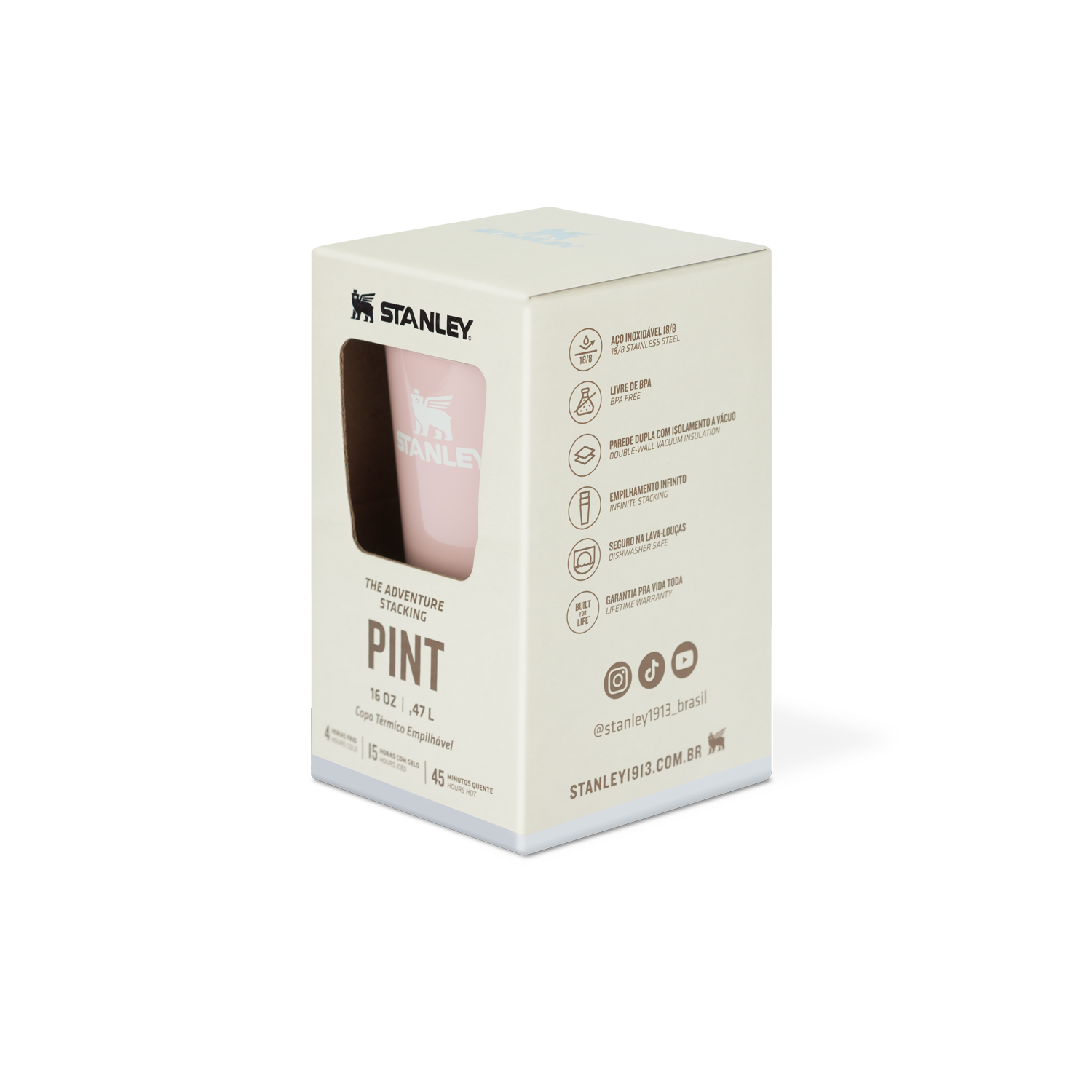 Copo Térmico de Cerveja Peach Whip Gloss | 473ml