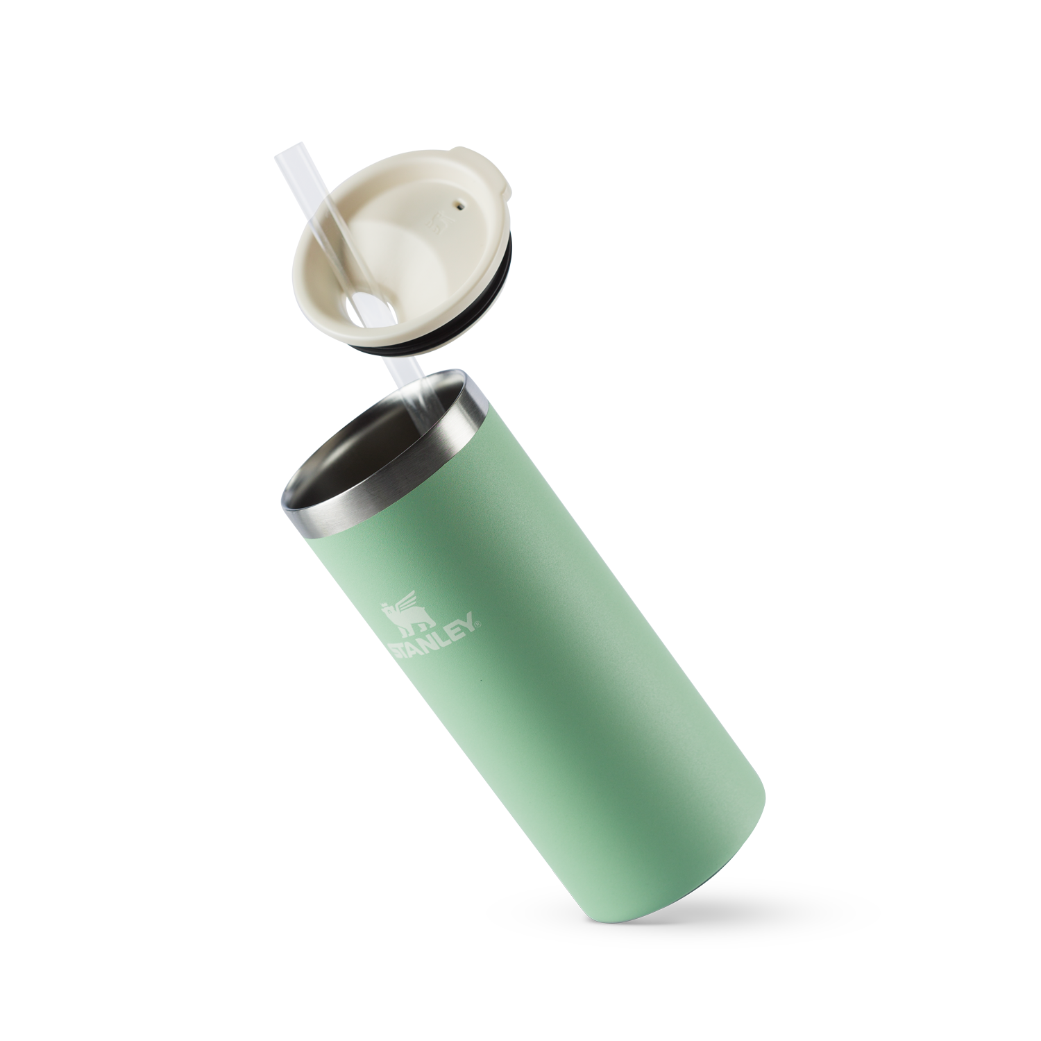 Can Cooler Slim com canudo Pistachio | 296ML