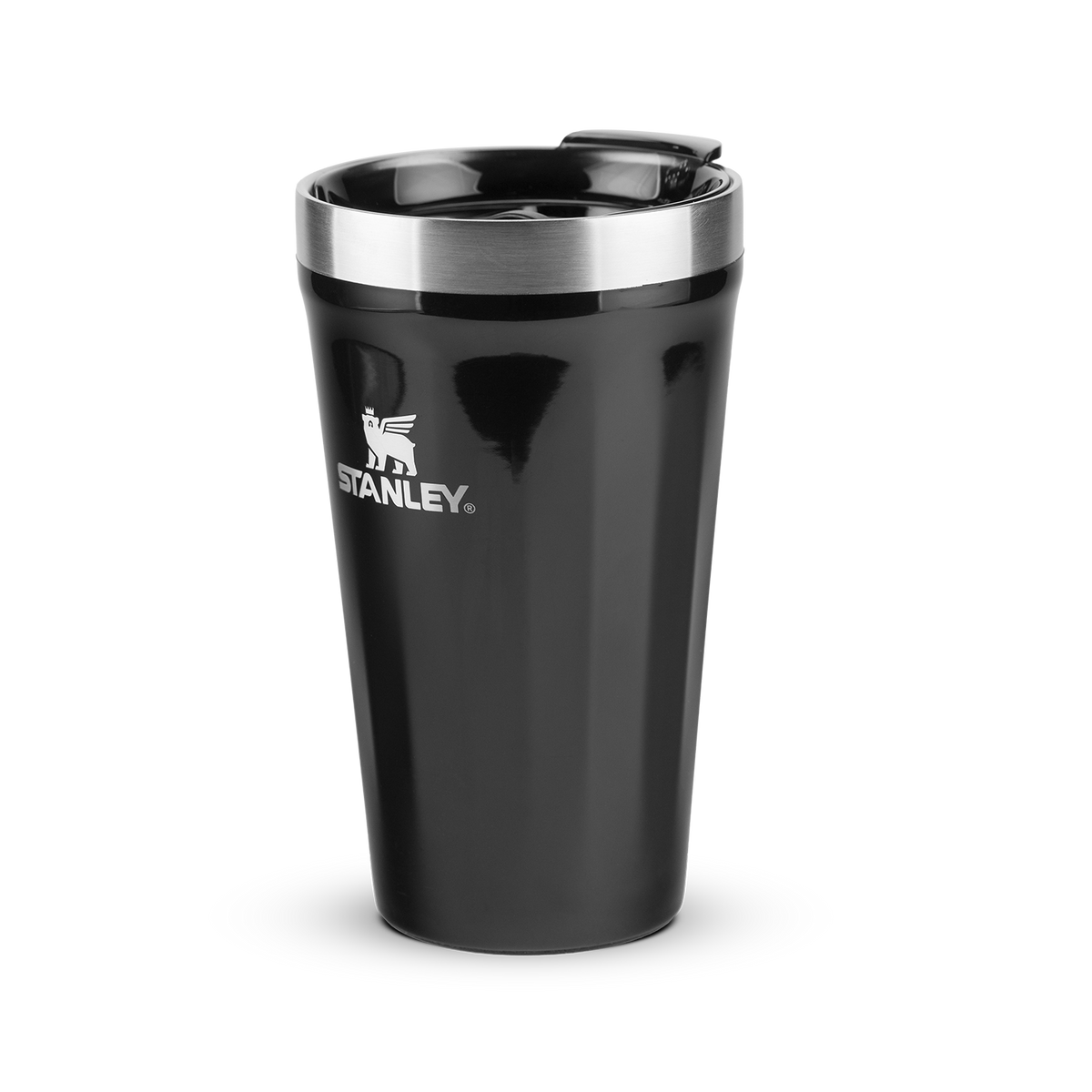 Copo Texturizado Com Tampa Black Gloss | 473ml