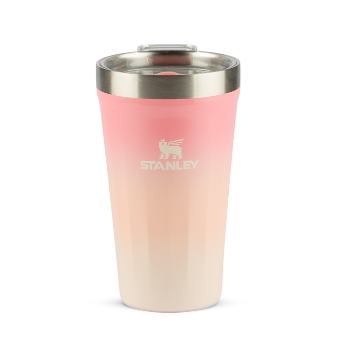 Copo Texturizado Com Tampa Pink Mesa Sunset Gloss | 473ml