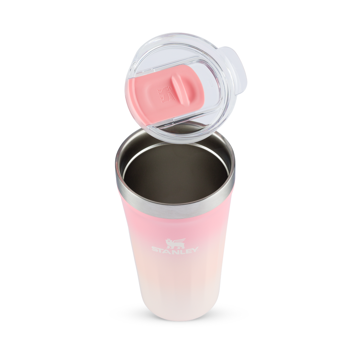 Copo Texturizado Com Tampa Pink Mesa Sunset Gloss | 473ml