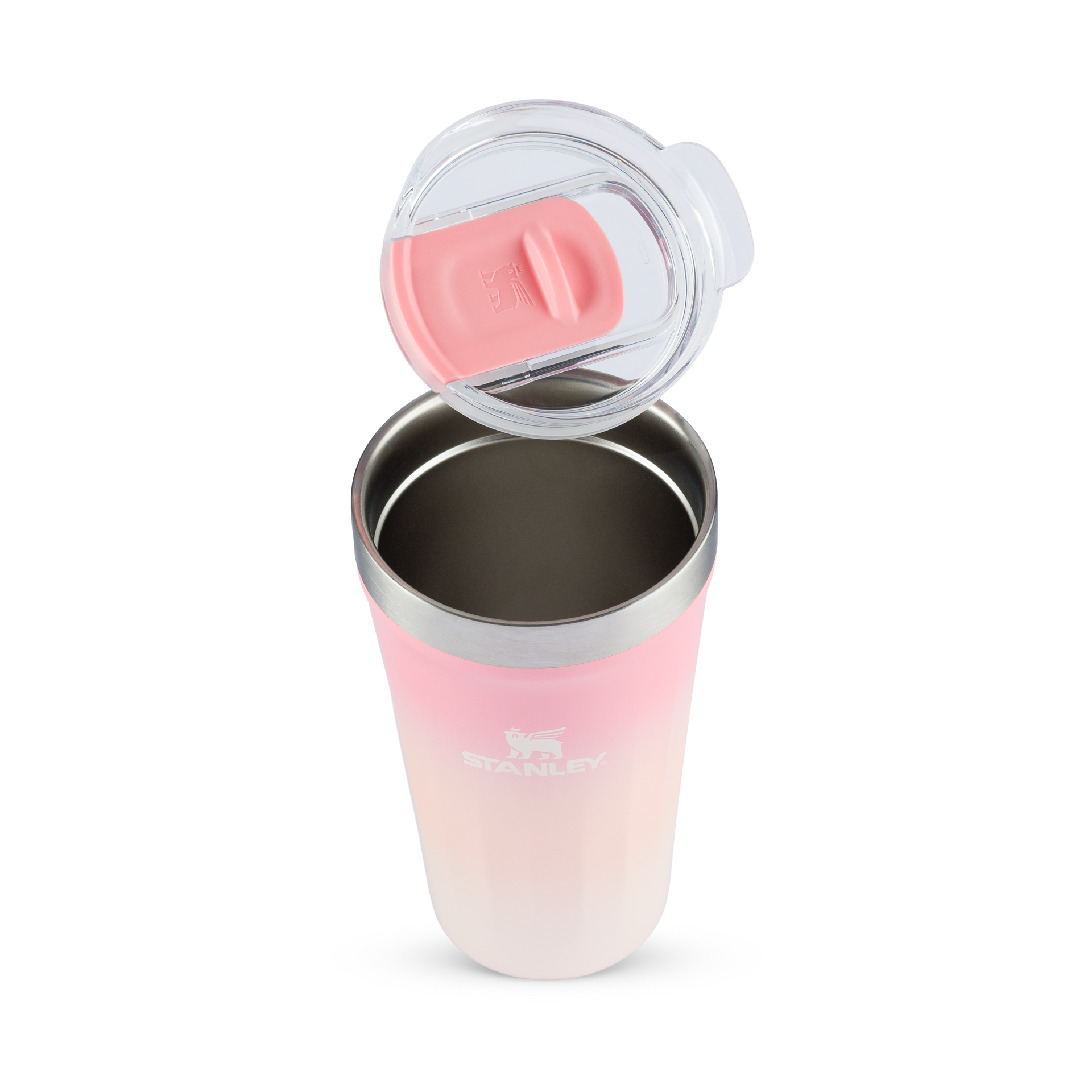 Copo Texturizado Com Tampa Pink Mesa Sunset Gloss | 473ml