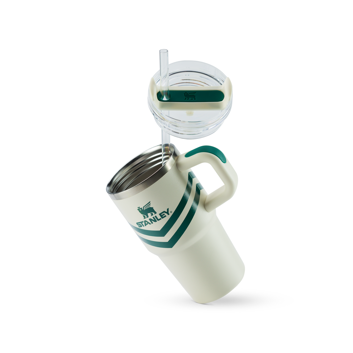 Copo Quencher Com Alça Cream Chevron Stanley | 591ml