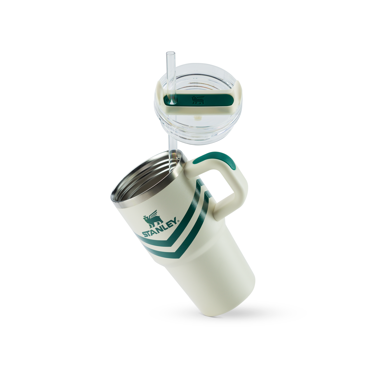 Copo Quencher Com Alça Cream Chevron Stanley | 591ml