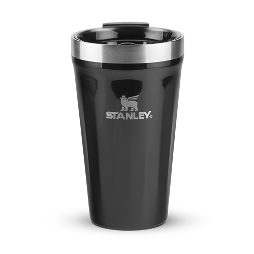 Copo Texturizado Com Tampa Black Gloss | 473ml