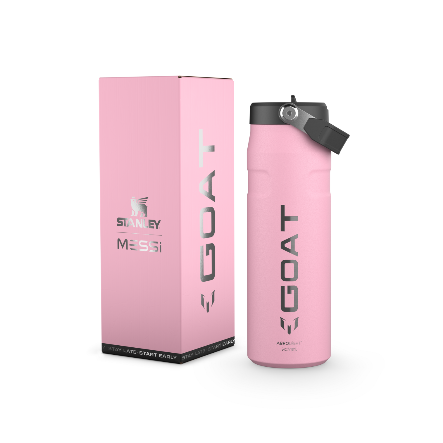 Garrafa Térmica Aerolight Flip Straw Pink Messi Stanley | 710ml