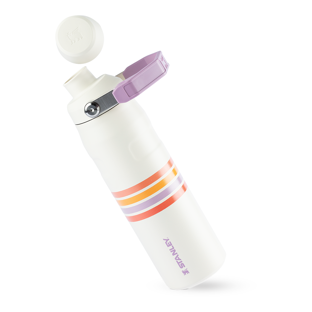 Garrafa Térmica Aerolight Fast Flow Varsity Cream Lilac Stripes | 710ml