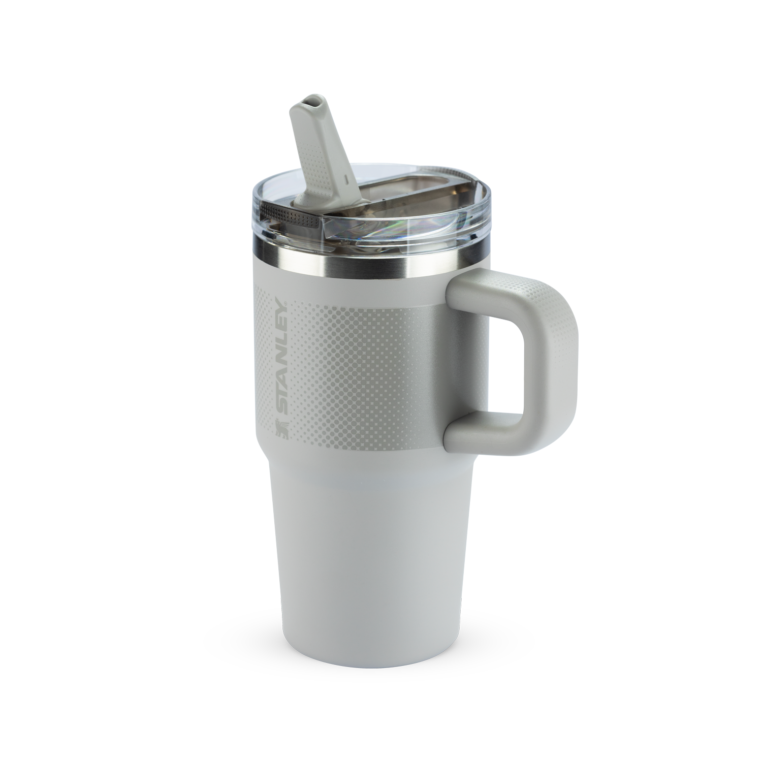 Quencher Stanley - Cinza-claro com canudo e tampa