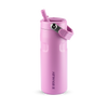 Modelo 6 - Garrafa térmica Stanley rosa com canudo e alça.
