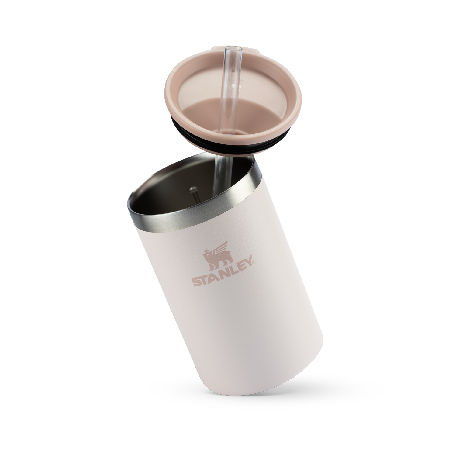 Can Cooler com canudo Rose Quartz | 296ML