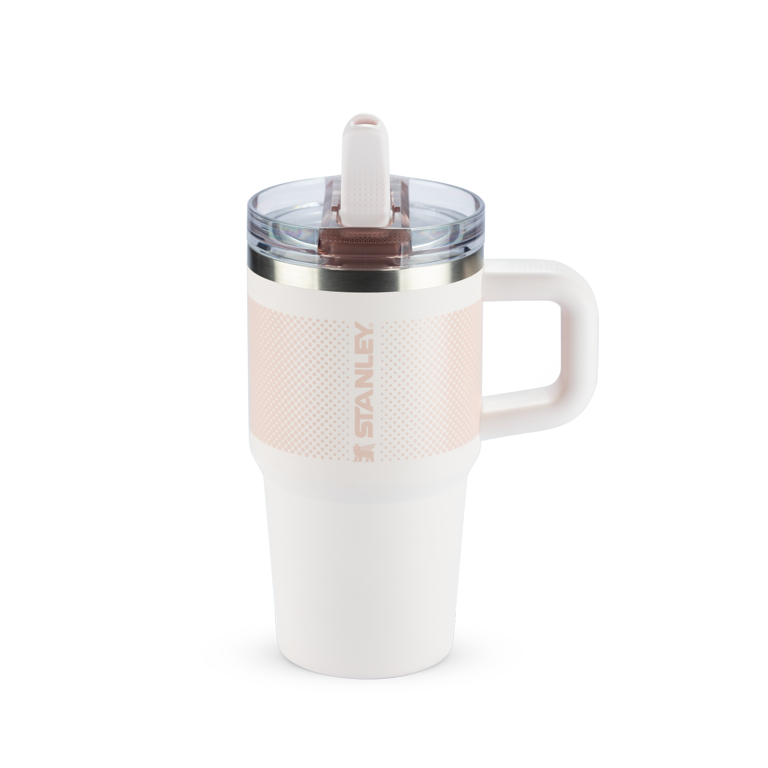 Quencher Protour rose Stanley com detalhe escrito